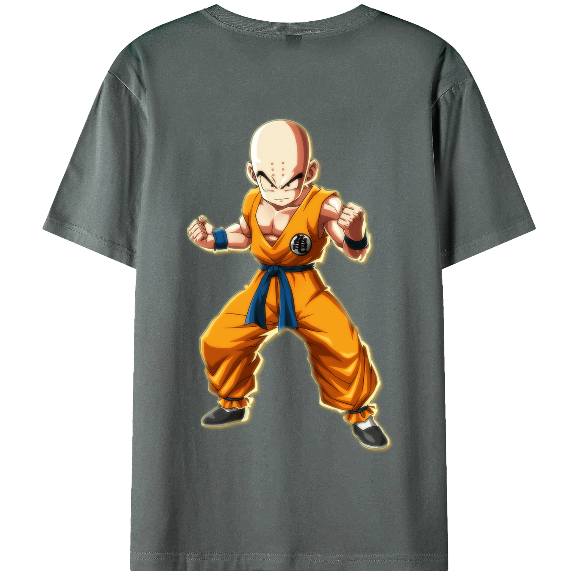 （画像用） ドラゴンボール クリリン DRAGON BALL krillin 綿100％半袖Tシャツ（背面プリント）